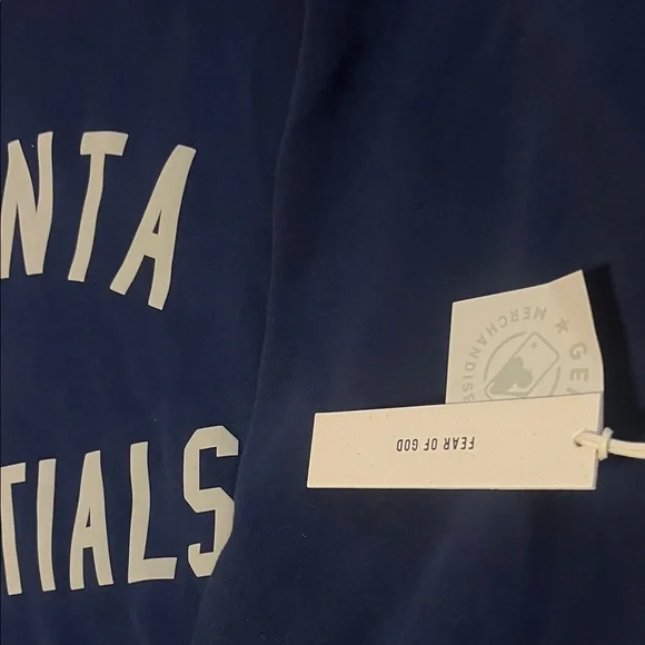 Fear of God -Atlanta Essentials -Navy and Red Hoodie - Picture 2 of 5